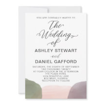 Modern Garden Watercolor bröllopsinbjudan