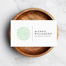 Modern Gardener Landscaping Shrub Logotyp på White