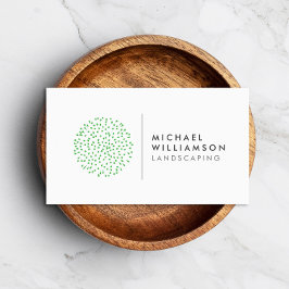 Modern Gardener Landscaping Shrub Logotyp på White Visitkort