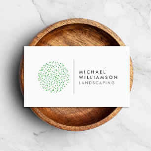 Modern Gardener Landscaping Shrub Logotyp på White Visitkort