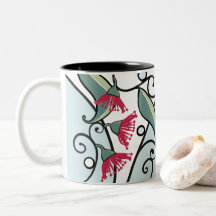 Modern gasmutsdesign med blekens blå bakgrund