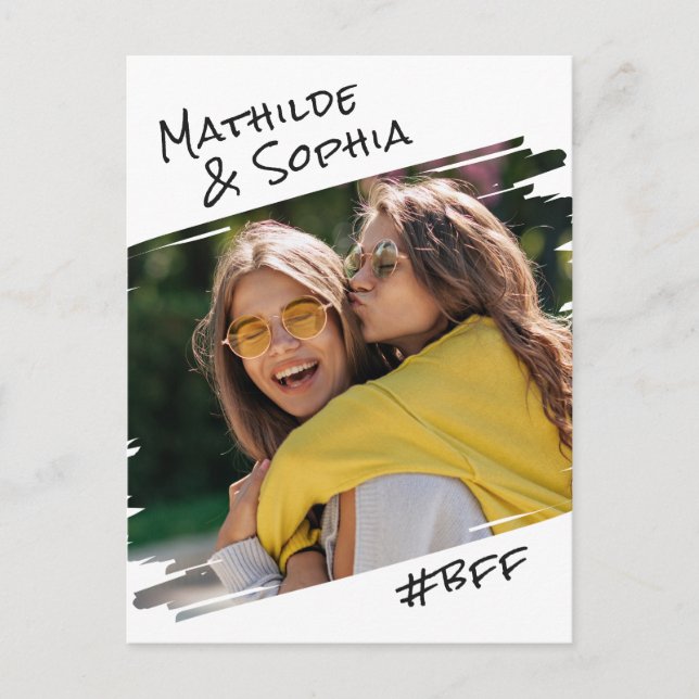 Modern gata Art Lägg till dina bästa vänner i Phot Vykort (Framsida)