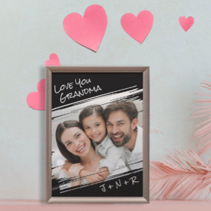 Modern gata Art Lägg till ditt foto Kärlek Din mor Poster