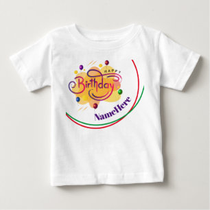 Modern gåva till grattis på födelsedagen i Personl T Shirt