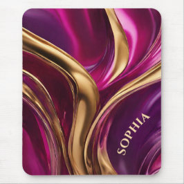 Modern gåva till Hennes-Fuchsias Lila och Guld Musmatta