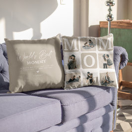 Modern gåva till multifoto Grid Cute MAMMA Kudde