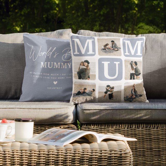 Modern gåva till multifoto Grid Cute MORSA Kudde (Skapare uppladdad)