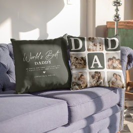 Modern gåva till multifoto Grid Cute PAPPA Kudde