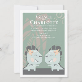 Modern Gay Dinosaur Two Brides Bröllop Inbjudningar