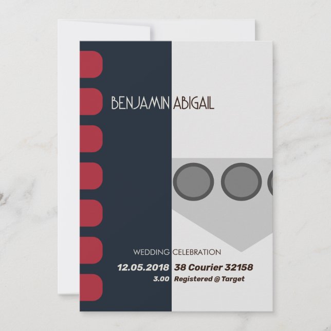 Modern Geek Space Rouge och Princess Minimal Inbjudningar (Framsida)