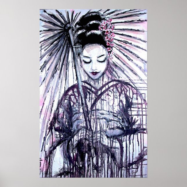 Modern Geisha Art-utskrift Poster (Framsidan)