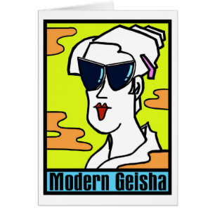 Modern Geisha-kort Hälsningskort