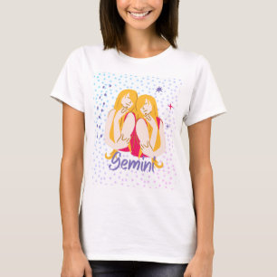 Modern Gemini Twillingars Zodiac T-Shirt