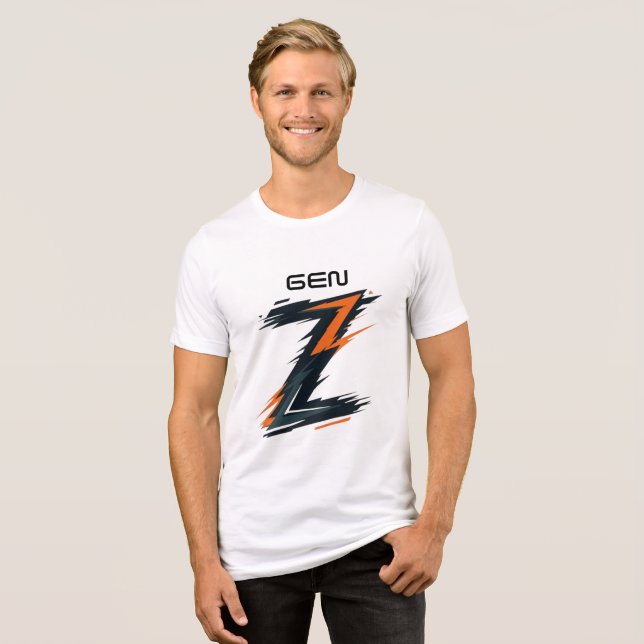 Modern Gen Z-grafisk t-shirt - Djärv Abstrakt Boks (Framsida Full)