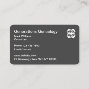 Modern Genealogy Theme Bui Visitkort