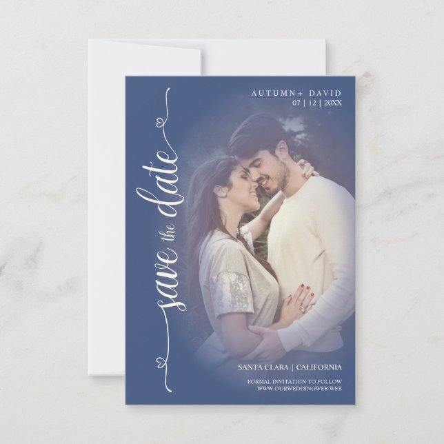 Modern genomskinlighetseffekt i Blue Engaged Photo (Framsida)