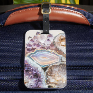 Modern Geode Crystal  | Crystal Luggage Tag Bagagebricka