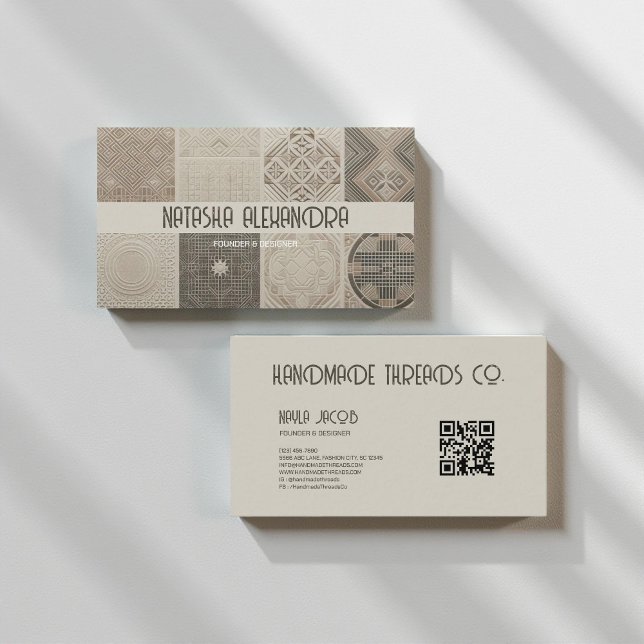 Modern geologisk Neutralt - jordisk design Visitkort (Skapare uppladdad)