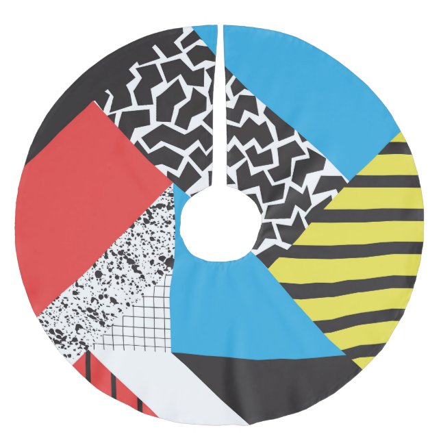 Modern geometri: Abstrakt utan Stil Julgransmatta Borstad Polyester (Framsidan)