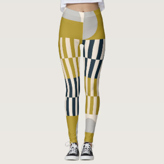 Modern geometri, bakre skandinaviska mönster leggings