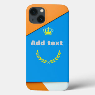 Modern geometri blå orange symbol abstrakt stil