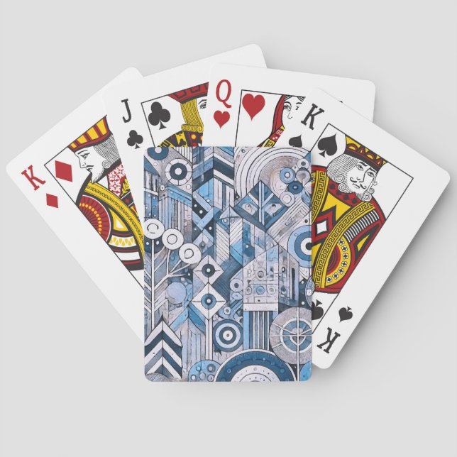 Modern geometri casinokort (Baksidan)