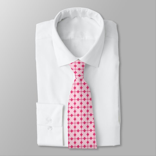 Modern geometri, diamanter - jordgubbens rosa slips (Bunden)