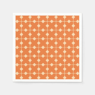 Modern geometri, diamanter - Mandarin-orange Pappersservett