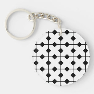Modern geometri, diamanter - svartvitt