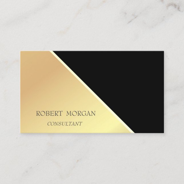 Modern geometri, Elegant, Guld Visitkort (Framsida)