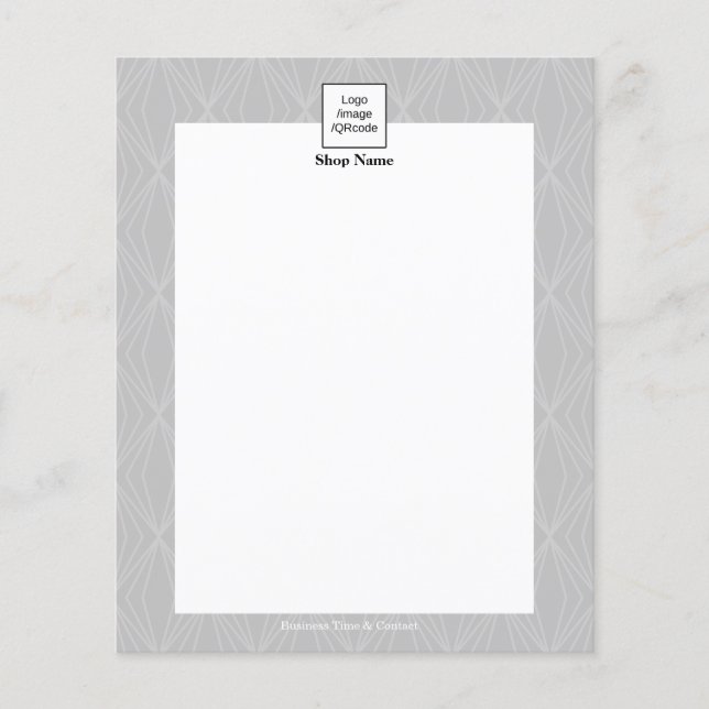 Modern geometri Grått Black Flygblad (Framsidan)