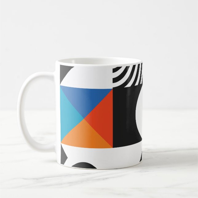 Modern geometri i skandinaviska stil kaffemugg (Vänster)