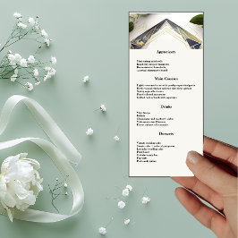 Modern geometri med liten blommor, midmeny meny