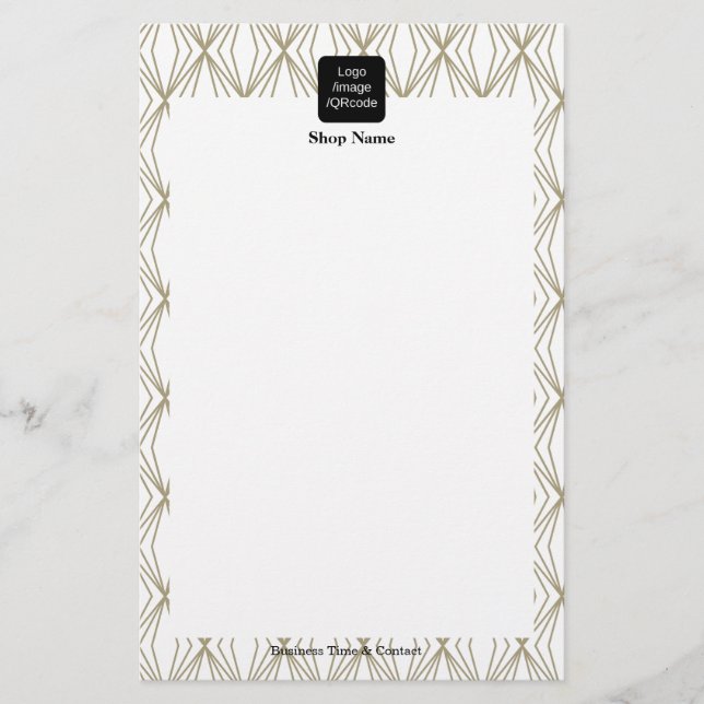 Modern geometri Mönster Menu White Flygblad (Framsidan)