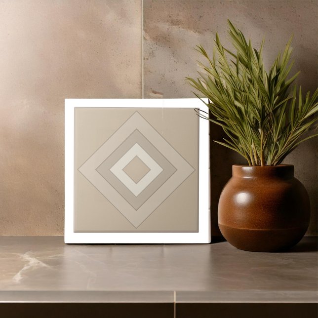 Modern Geometric Abstract Pat#12 Camel ID1192 Kakelplatta (Skapare uppladdad)