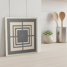 Modern Geometric Abstract Pat#2 Gray ID1192 Kakelplatta