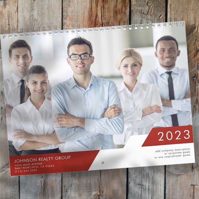 Modern Geometric Add Company Namn Anpassningsbar P Kalender (Skapare uppladdad)