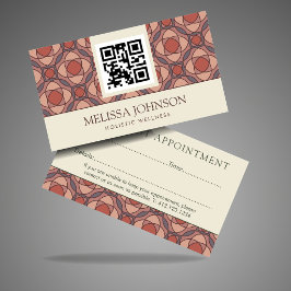 Modern Geometric Appointment Card Marsala Tidsbeställning Kort