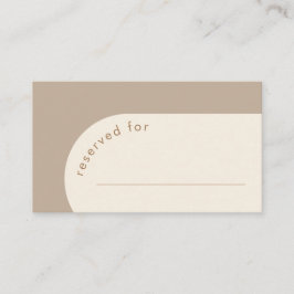 Modern Geometric Arch Beige Sand Bröllop Escort Placeringskort