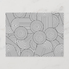 Modern Geometric Arch Black White i mitten av århu Helg Vykort