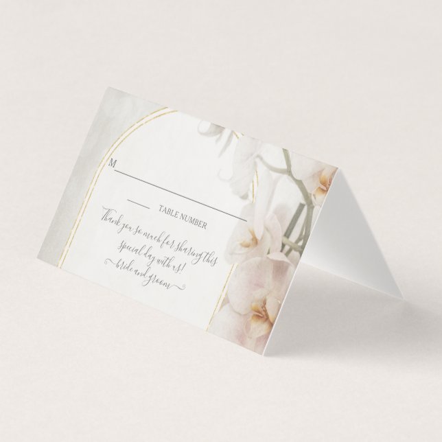 Modern Geometric Arch Rosa Orchid Blommigt BOHO Kort (Framsida)