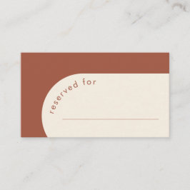 Modern Geometric Arch Terracotta Bröllop Escort Placeringskort