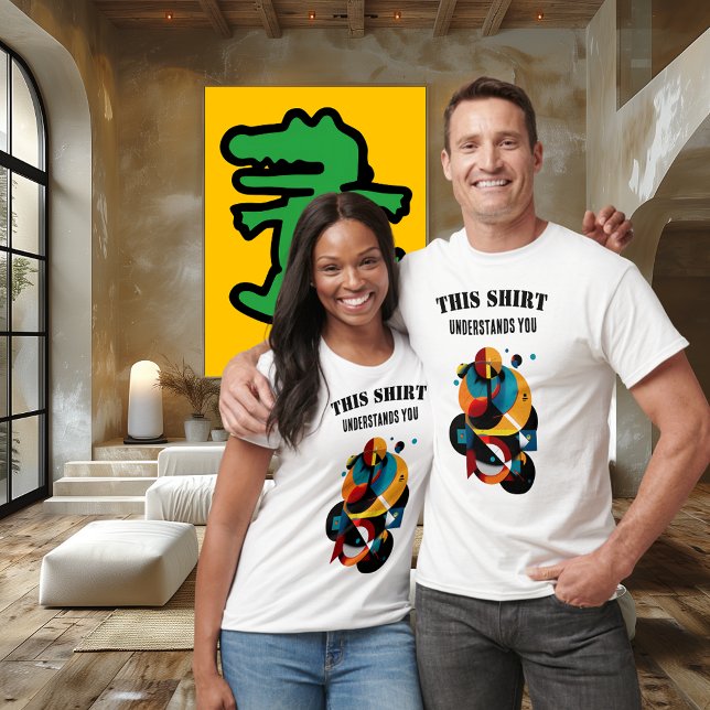 Modern Geometric Art – Abstract Intelligent Humor T Shirt (Skapare uppladdad)