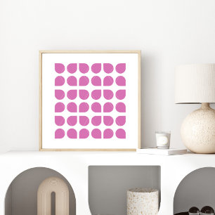 Modern Geometric Art Mönster Design i Violet Poster