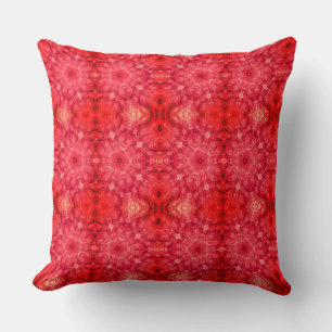 Modern Geometric Art Scarlet Red Dekorativ kudde