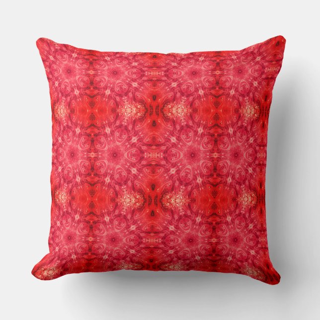 Modern Geometric Art Scarlet Red Dekorativ kudde (Framsida)