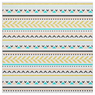Modern Geometric Aztec Tribal Inspired Mönster Tyg