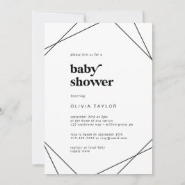 Modern Geometric Baby Shower Inbjudningar