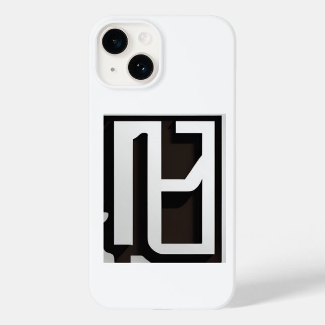 Modern Geometric Black and White Phone Case (Baksida)
