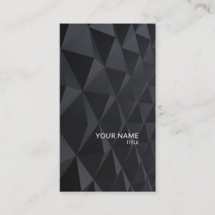 Modern Geometric Black Elegant Technology Visitkort
